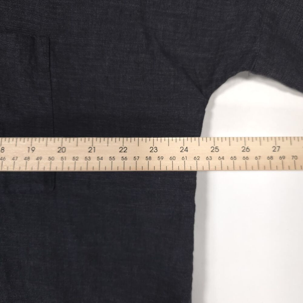 EILEEN FISHER Women's Top Blouse SMALL 100% Organic Linen Dark Blue Shirt S16LOL - Picture 4 of 8